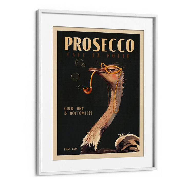 Art Deco ostrich wall art for a stylish PROSECCO, BAR & café decor, adding sophistication to any space.