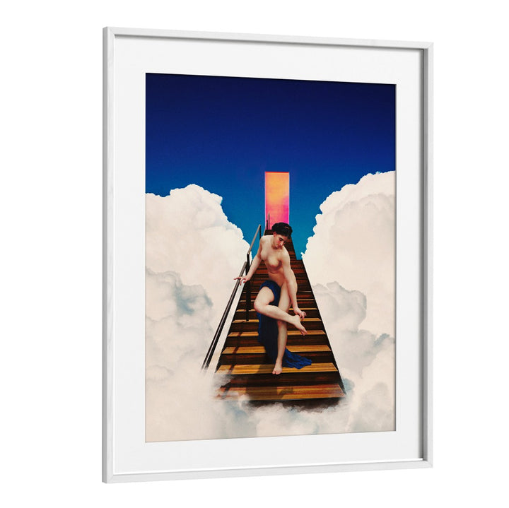 Elevate your space with STAIRCASE TO HEAVEN, ALTERED ART PRINTS, a stunning visual masterpiece of creativity.
