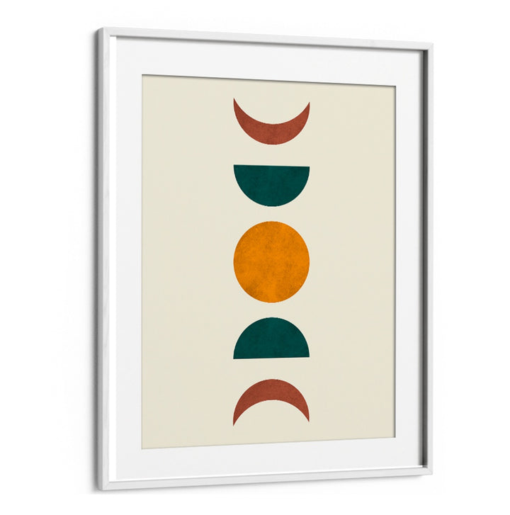 Stylish MOON PHASES II, BOHO ART PAINTINGS showcasing lunar cycles in vibrant colors for your home decor.