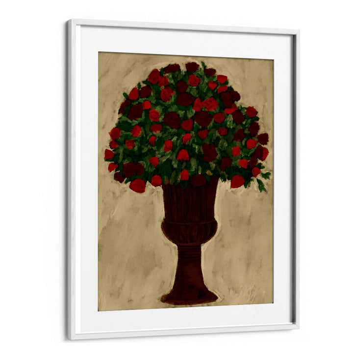 Vibrant SPRING BOUQUET, BOHO ART PAINTINGS in a classic vase, perfect for adding charm to any space.