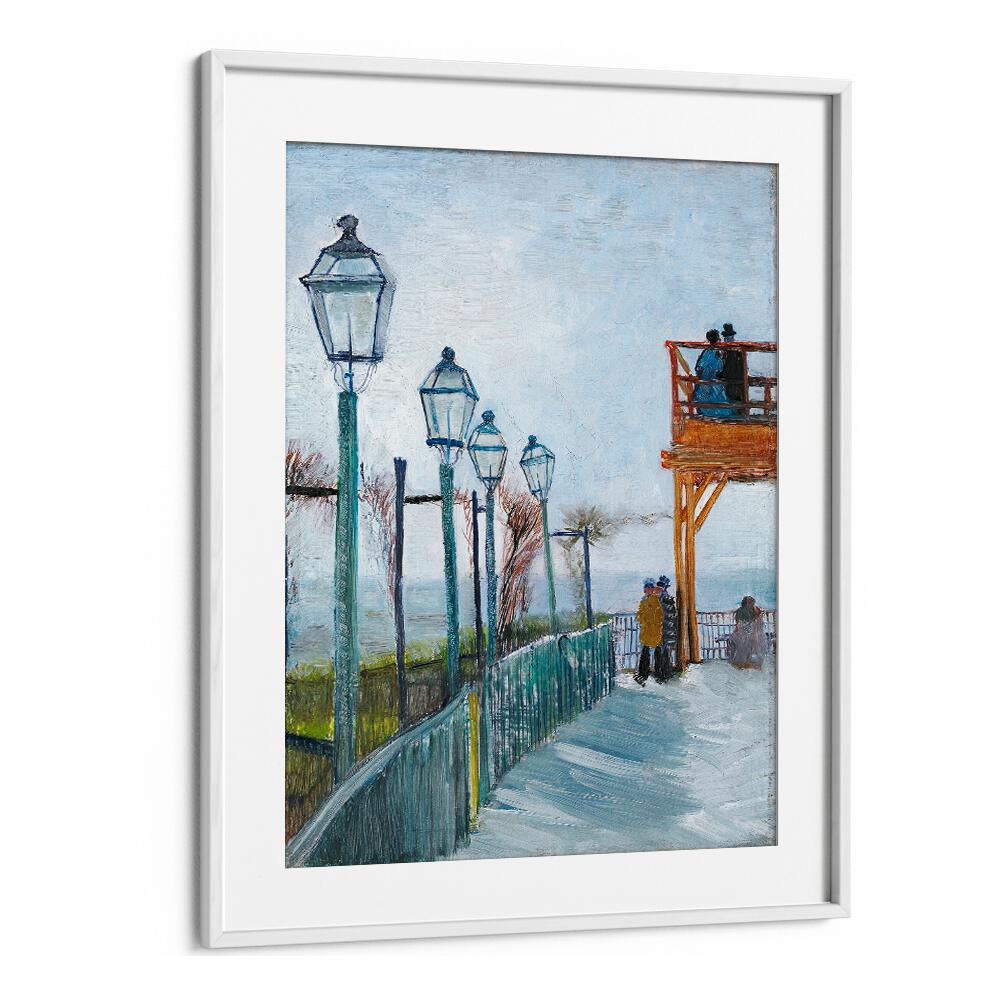 TERRACE AND OBSERVATION DECK AT THE MOULIN DE BLUTE-FIN, MONTMARTRE (1887),  VINTAGE PAINTINGS