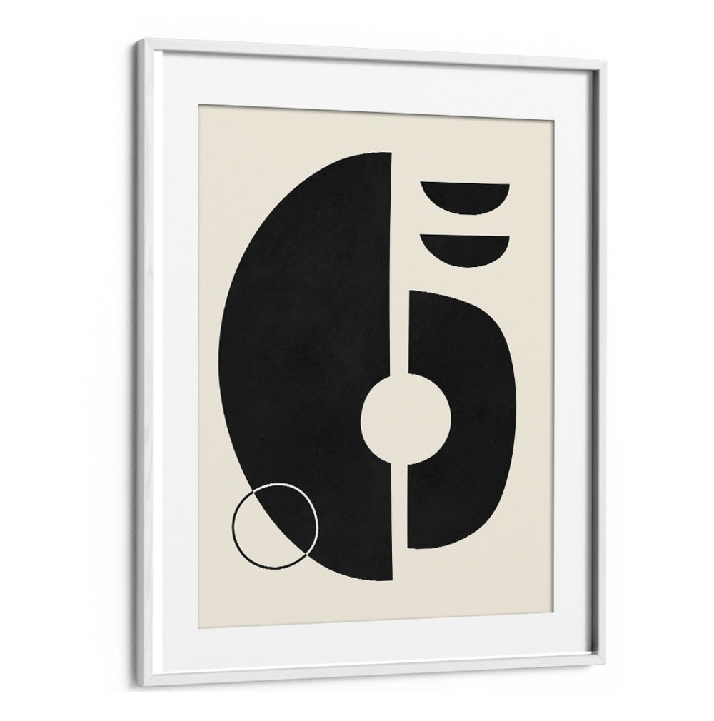 Stylish black and white design featuring bold shapes, part of the EXPRESSIVE II, GEOMETRIC ART PRINTS collection.