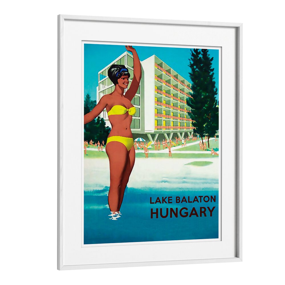 Celebrate the charm of Hungary with vibrant Vintage Travel Posters showcasing Lake Balaton. Perfect for decor!