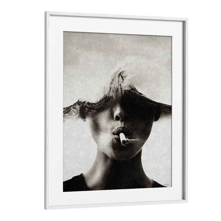 Surreal art print "THE SOUND OF WAVES" by Underdott evokes a dreamlike fusion of sound and imagery.