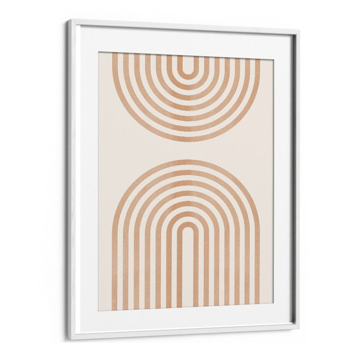 Vibrant RAINBOW LINES II, BOHO ART PAINTINGS in a framed design, perfect for colorful home decor and artistic projects.