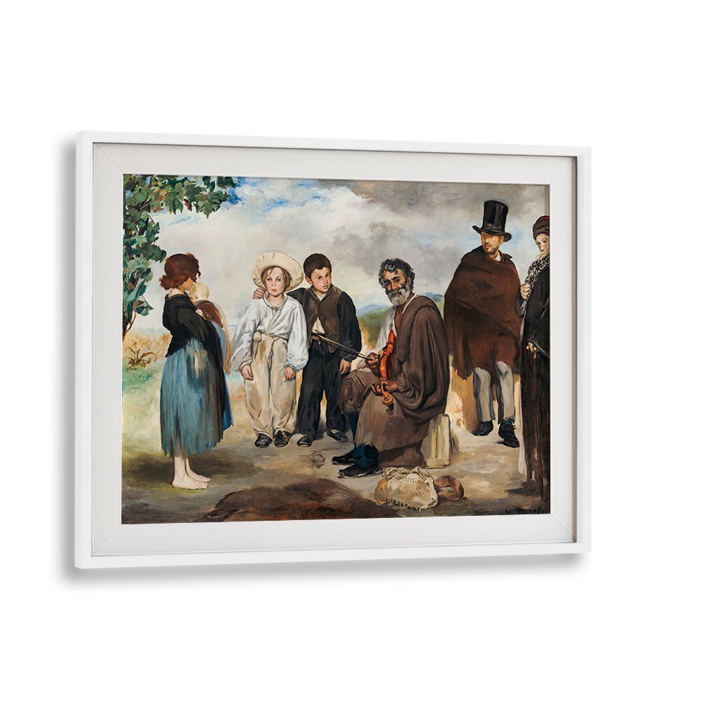 THE OLD MUSICIAN (1862)  , VINTAGE PAINTINGS