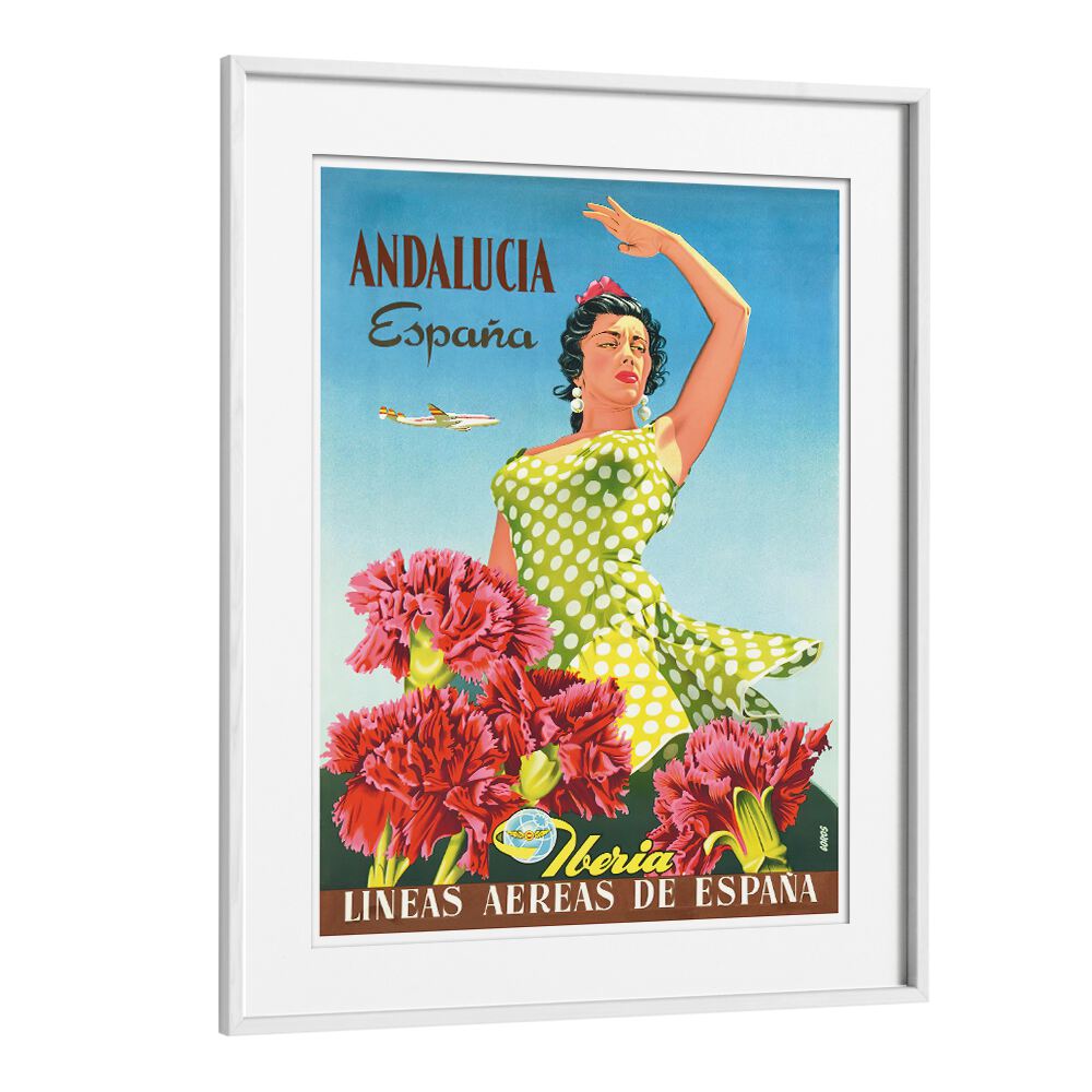 Colorful ANDALUCIA ESPANA VINTAGE TRAVEL POSTERS showcase the charm of southern Spain's culture and beauty.