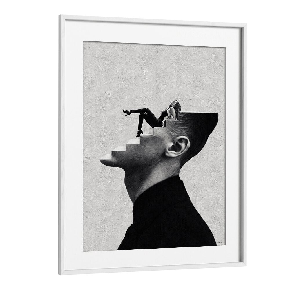 Surreal art print "It's a Woman's World" by Underdott, blending creativity and imagination in striking visuals.