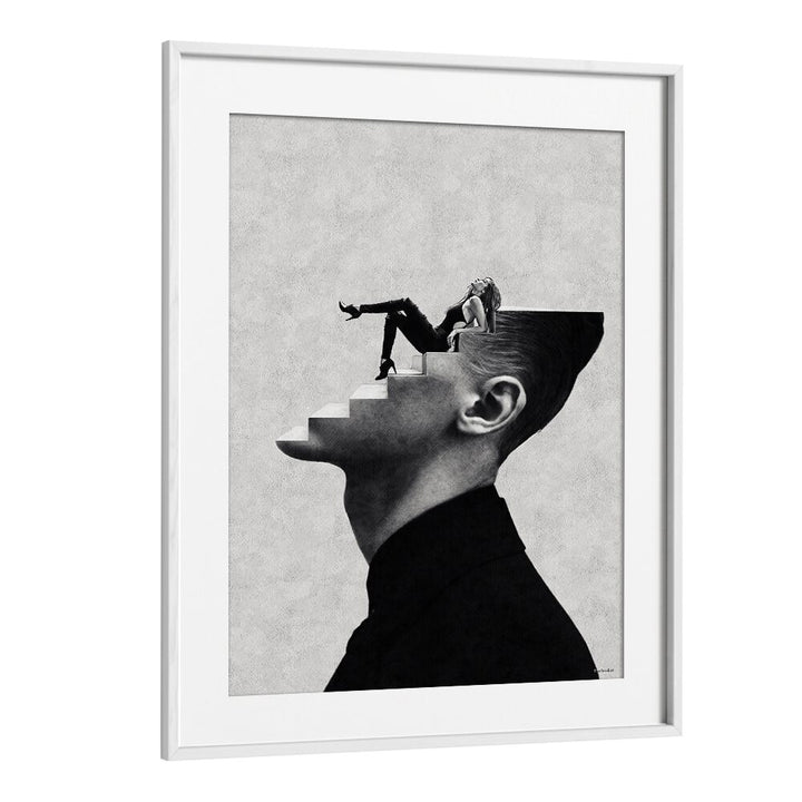 Surreal art print "It's a Woman's World" by Underdott, blending creativity and imagination in striking visuals.