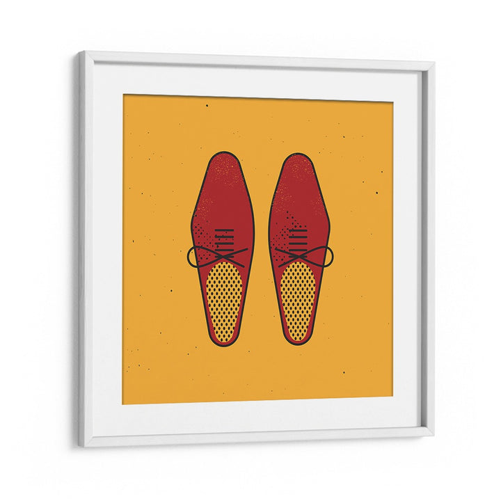 Stylish framed illustration of THE RED SHOES, FASHION POSTERS, perfect for adding a pop of color to any space.