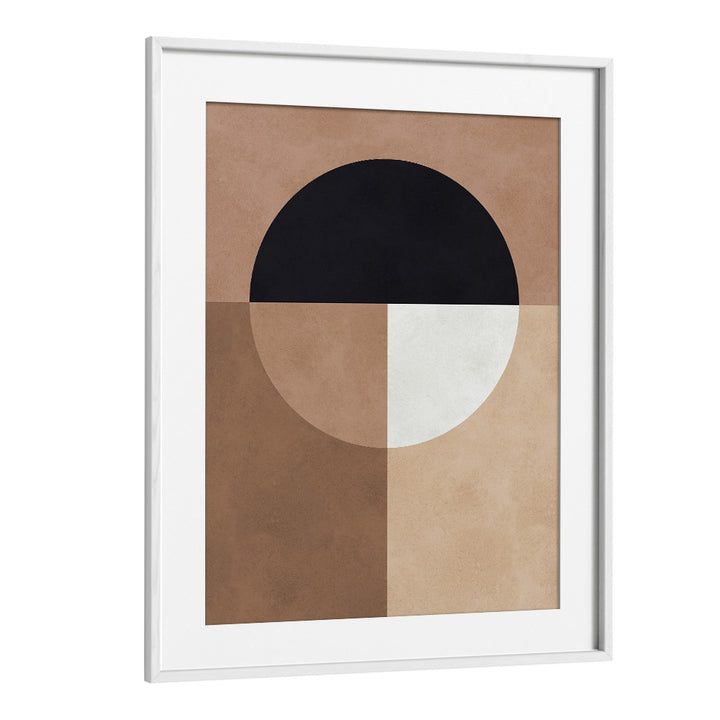BROWN GEOMETRY VII, GEOMETRIC ART PRINTS features rich browns and geometric shapes to enhance modern decor.