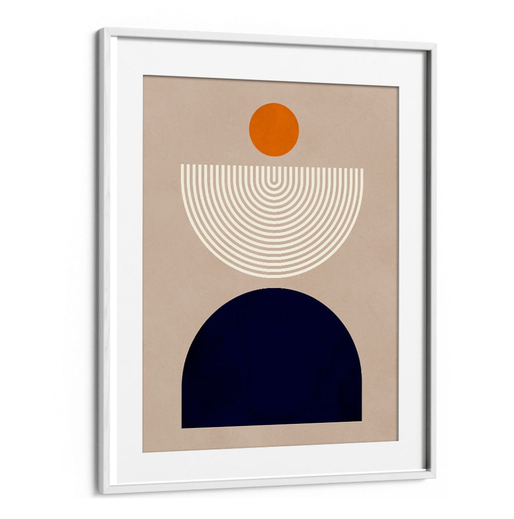 Abstract design featuring SEMICIRCLES III, GEOMETRIC ART PRINTS in warm tones, perfect for modern decor.