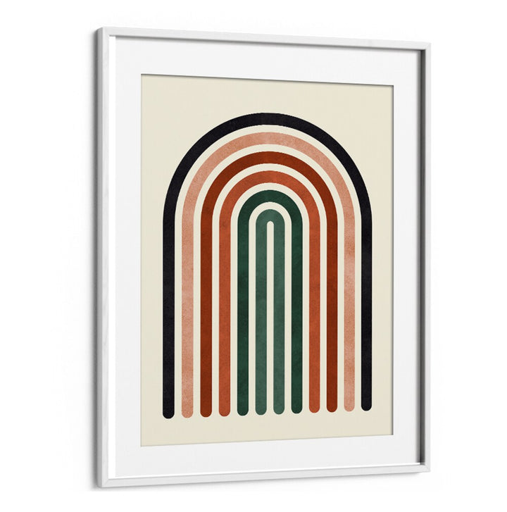 Colorful arch design in earthy tones showcasing LINES AND ARCS V, BOHO ART PAINTINGS for modern decor.
