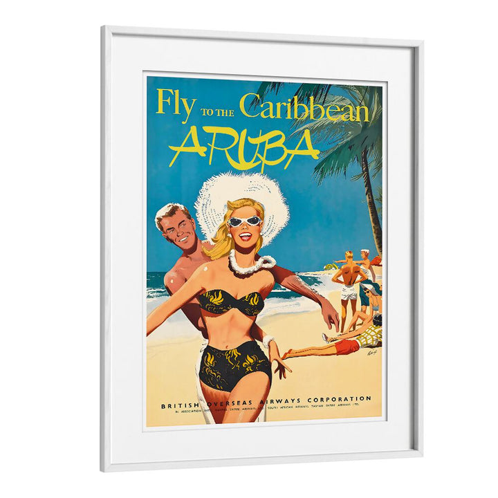Vibrant ARUBA I, VINTAGE TRAVEL POSTERS showcasing Aruba's beauty, perfect for home decor.