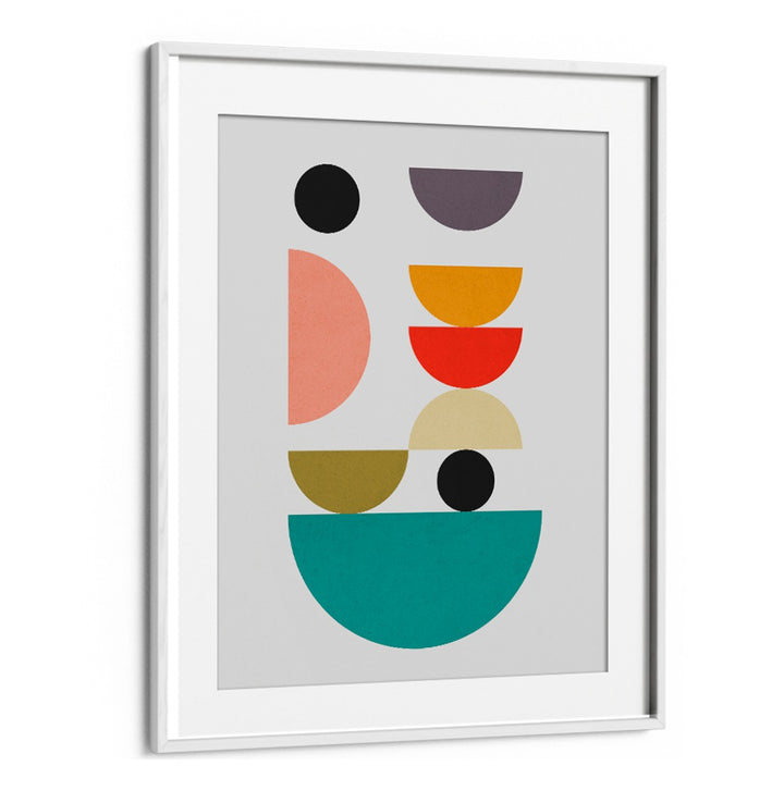 Colorful HARMONY II, GEOMETRIC ART PRINTS featuring abstract circles and shapes, perfect for modern decor.