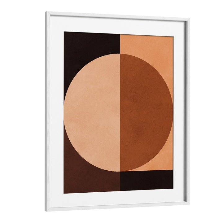 Stylish BROWN GEOMETRY III, GEOMETRIC ART PRINTS, featuring warm tones and abstract geometric patterns, perfect for modern decor.