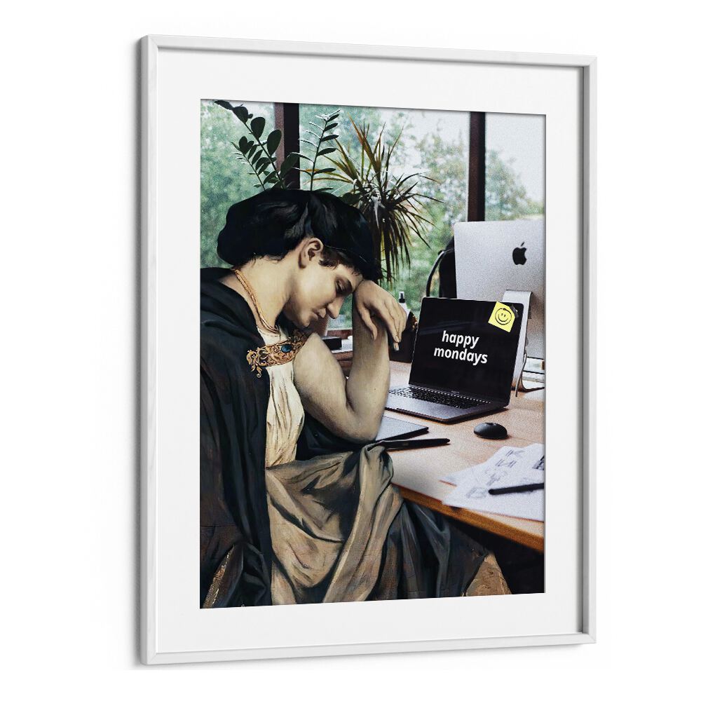 Transform your space with HAPPY MONDAYS, ALTERED ART PRINTS by Dikhotomy, perfect for joyful home or office decor.