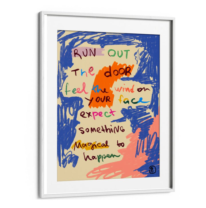 Colorful typography poster featuring a MAGICAL DAY MESSAGE, QUOTES to inspire positivity and creativity. Perfect decor!