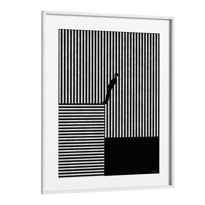 Elegant Striped Illusion geometric art prints by Underdott add modern visual intrigue to any space. Perfect for home or office.