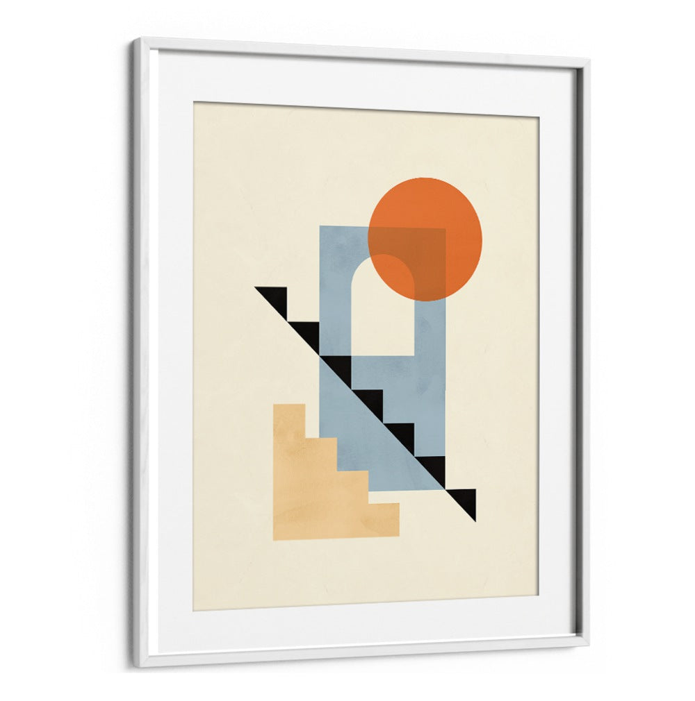 Colorful geometric shapes in COMPOSITION III, BOHO ART PAINTINGS, perfect for modern home decor.