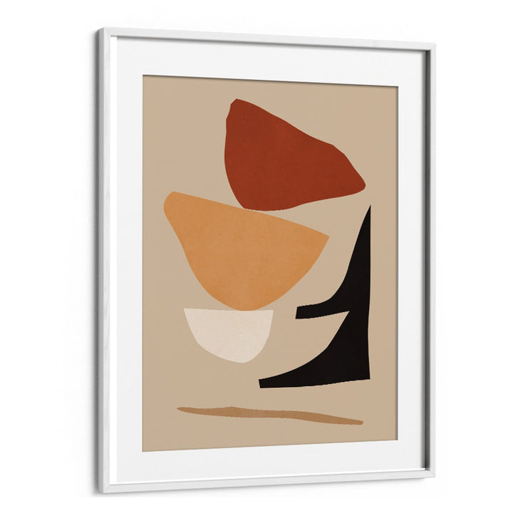 Stylish EXPRESSIVE XI, GEOMETRIC ART PRINTS featuring abstract shapes in warm tones, perfect for creative spaces.