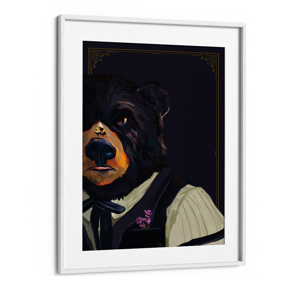 Stunning BEAR, ANIMAL PAINTINGS featuring a bear in a suit, perfect for home decor and animal lovers.