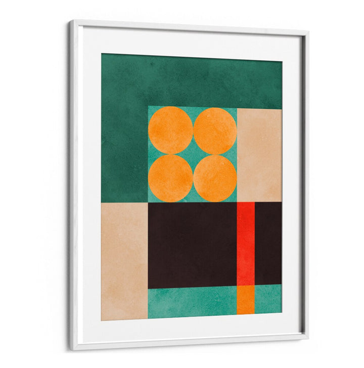 Vibrant COLORFUL COMPOSITION VI, GEOMETRIC ART PRINTS featuring bright circles and dynamic shapes for modern decor.
