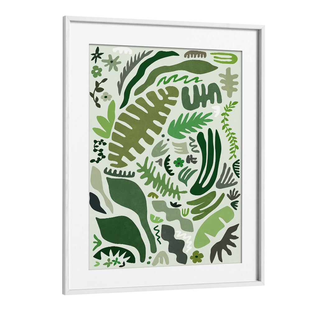 Vibrant GREEN GARDEN, FLORAL FLOWER PAINTINGS showcase botanical beauty, perfect for home or office decor.