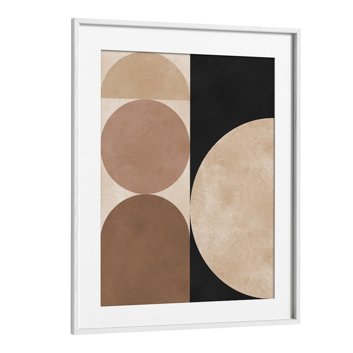 BROWN GEOMETRY V, GEOMETRIC ART PRINTS showcase elegant shapes in earthy tones, perfect for modern home decor.