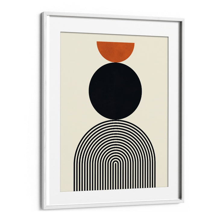 Modern geometric design featuring LINES AND CIRCLES III, BOHO ART PAINTINGS in a stylish frame for contemporary decor.