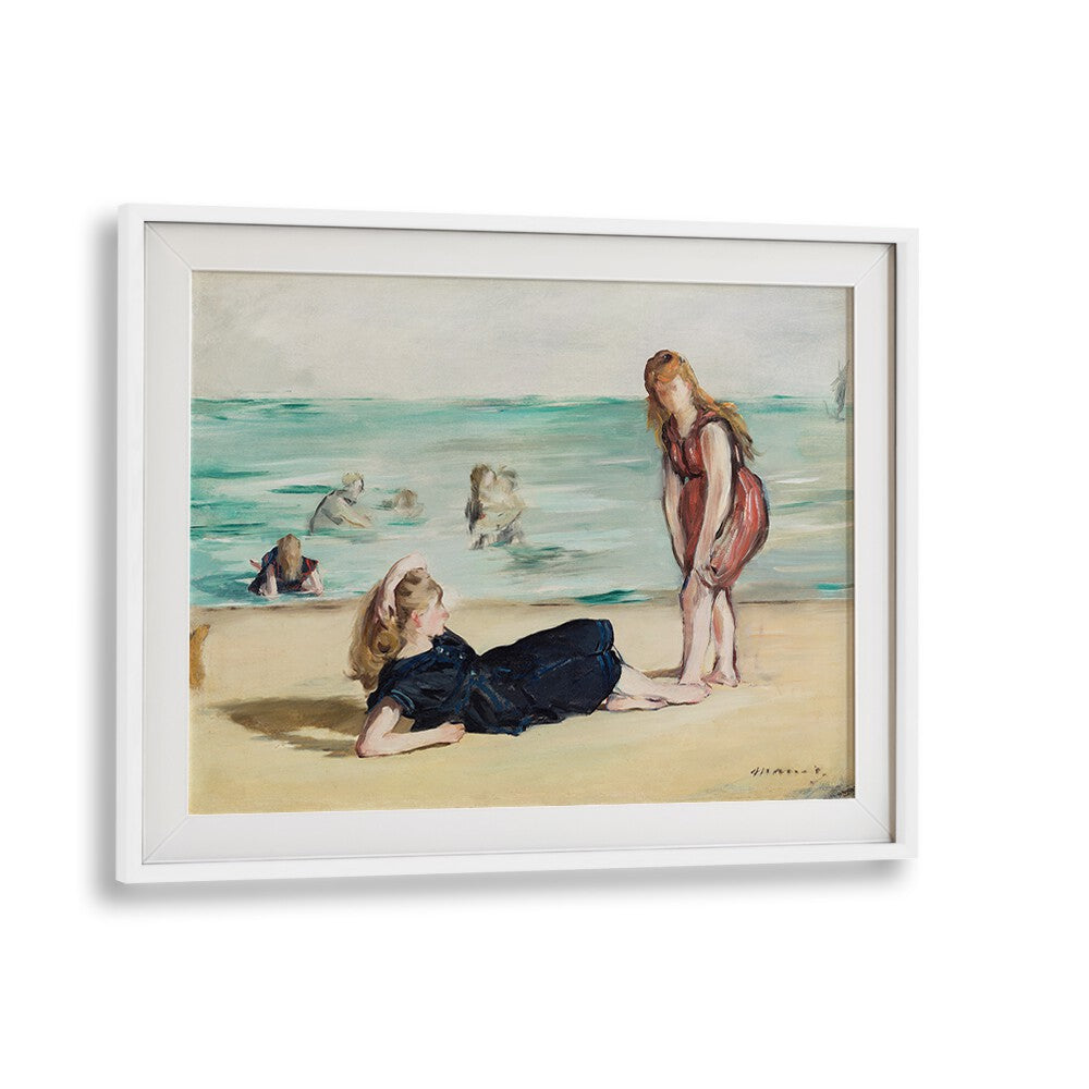 ON THE BEACH  , VINTAGE PAINTINGS