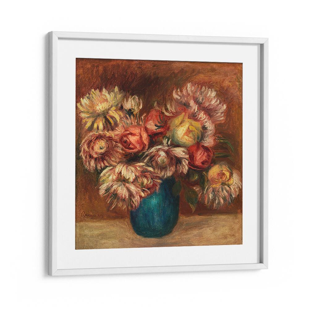 FLOWERS IN A GREEN VASE  , VINTAGE PAINTINGS