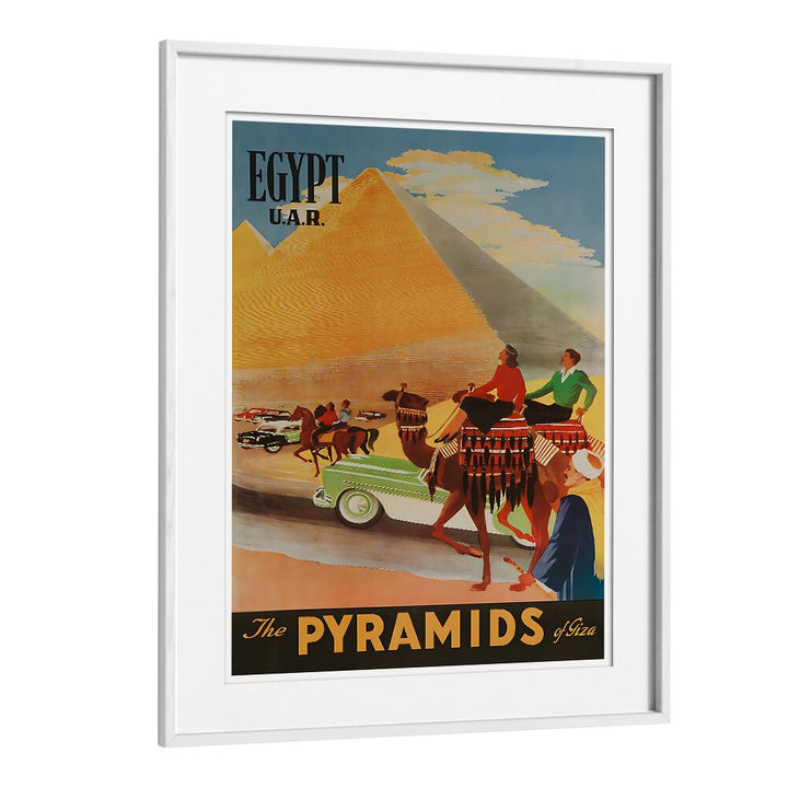 Explore the allure of ancient Egypt with EGYPT I, VINTAGE TRAVEL POSTERS showcasing the majestic Pyramids of Giza.