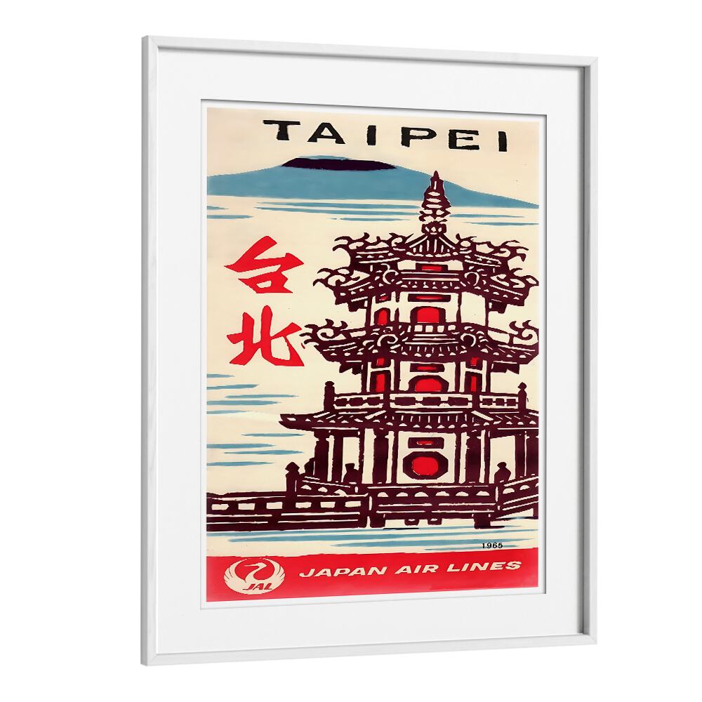 Decorate your space with TAIPEI, VINTAGE TRAVEL POSTERS showcasing stunning cultural landmarks and vibrant designs.