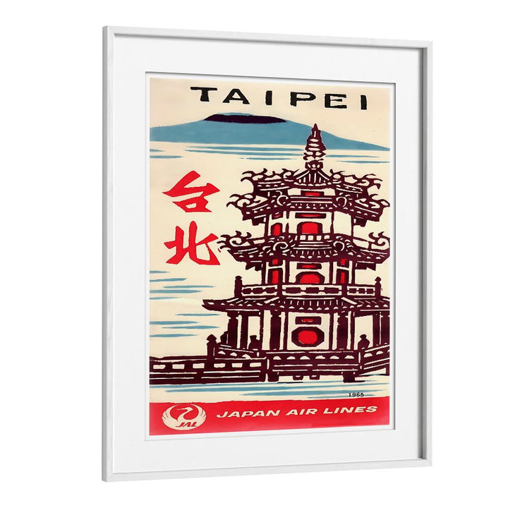 Decorate your space with TAIPEI, VINTAGE TRAVEL POSTERS showcasing stunning cultural landmarks and vibrant designs.