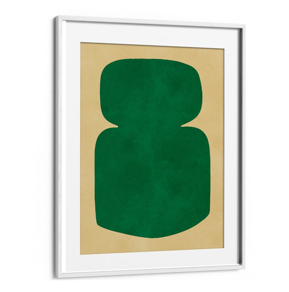 Modern ORGANIC ART X, GEOMETRIC ART PRINTS showcase a bold green design, perfect for enhancing contemporary spaces.