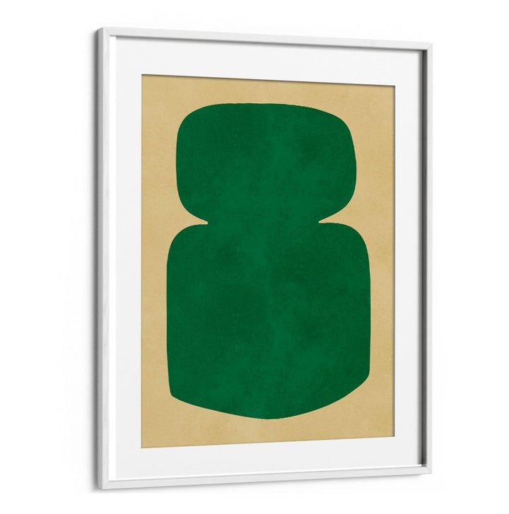 Modern ORGANIC ART X, GEOMETRIC ART PRINTS showcase a bold green design, perfect for enhancing contemporary spaces.
