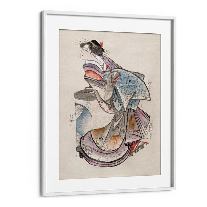 JAPANESE WOMAN FROM ALBUM OF SKETCHES , VINTAGE PAINTINGS
