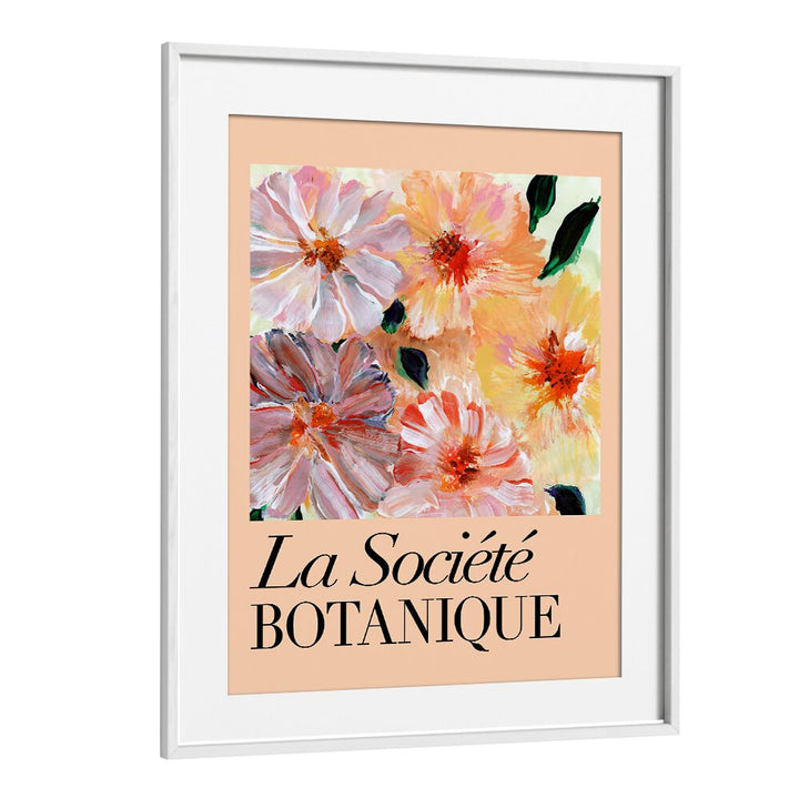 Bright and vibrant BOTANIQUE PEACH, FLORAL FLOWER PAINTINGS add artistic charm to any space. Perfect for decor.