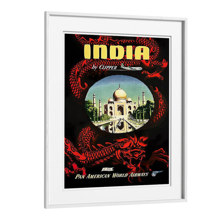 Stunning INDIA I, VINTAGE TRAVEL POSTERS featuring the Taj Mahal, perfect for enhancing your decor with historical charm.