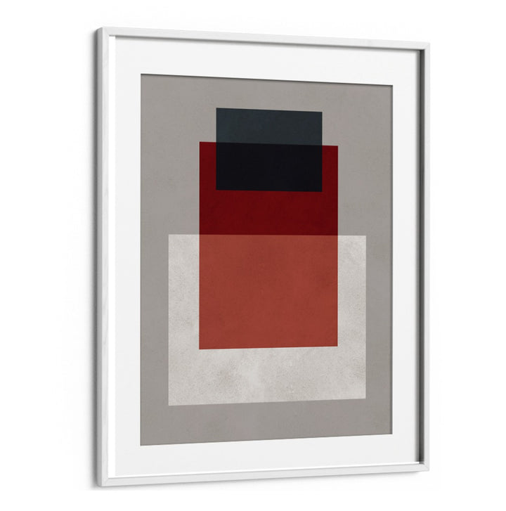 Stunning OVERLAPPING VIII, GEOMETRIC ART PRINTS showcases a unique design in a sleek frame, perfect for modern decor.