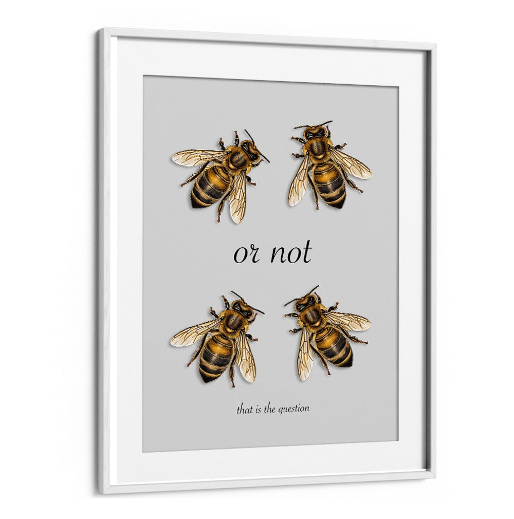 Stylish TO BE, QUOTES poster featuring bees, perfect for unique home decor and expressing individuality.