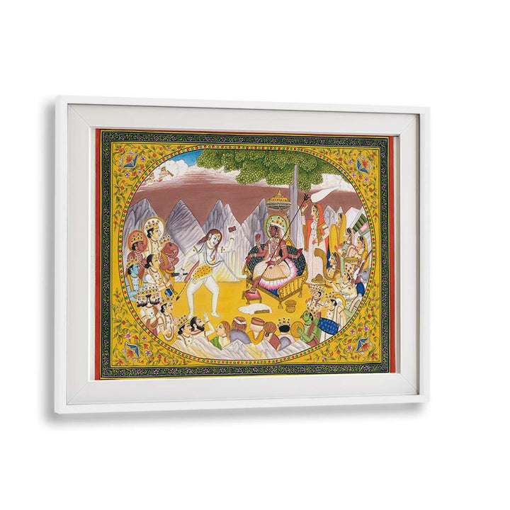 Vibrant SHIVA AND KALI, INDIAN ART PAINTINGS showcasing divine energy and intricate artistry for your space.