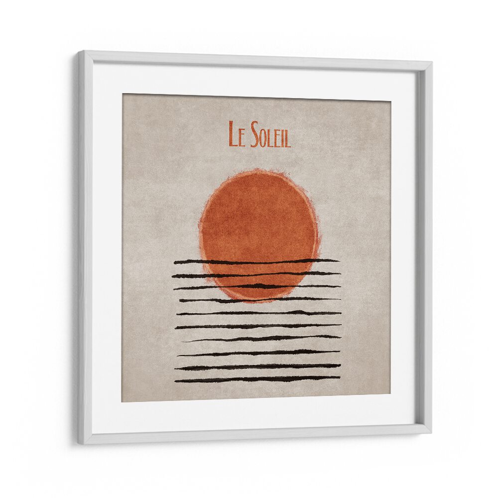 Le Soleil, Boho Art Paintings by Emel Tunaboylu features a striking sun design on premium canvas, perfect for your space.