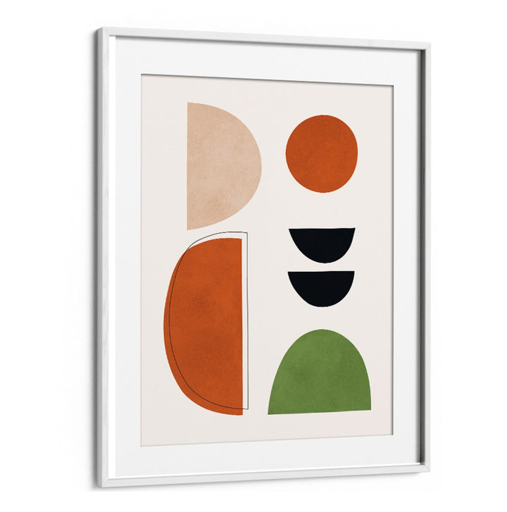 Elegant EXPRESSIVE VI, GEOMETRIC ART PRINTS featuring circular and curved shapes in warm colors to enhance your decor.