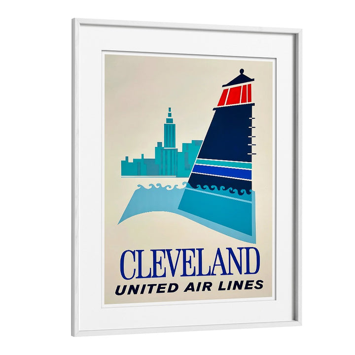 CLEVELAND AIR LINES, VINTAGE TRAVEL POSTERS showcasing retro design perfect for travel enthusiasts' decor.