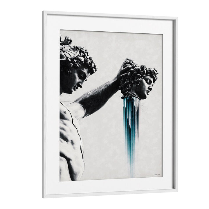 Transform your space with PERSEUS AND MEDUSA, ALTERED ART PRINTS by Underdott, showcasing a dramatic mythological scene.