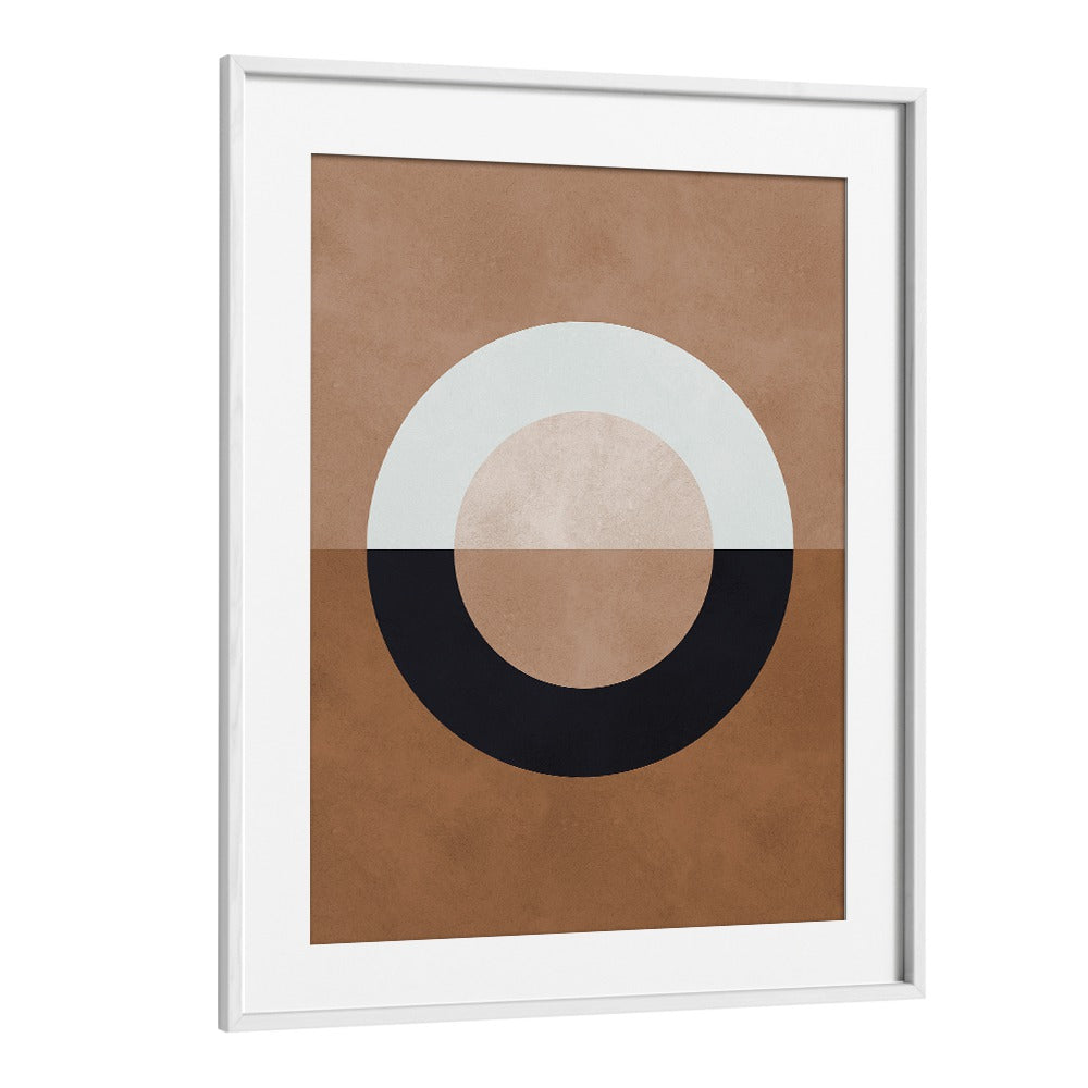 BROWN GEOMETRY VIII, GEOMETRIC ART PRINTS showcases intricate designs in warm tones, perfect for modern decor.