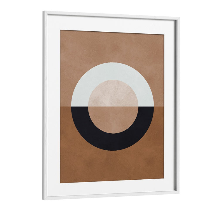 BROWN GEOMETRY VIII, GEOMETRIC ART PRINTS showcases intricate designs in warm tones, perfect for modern decor.