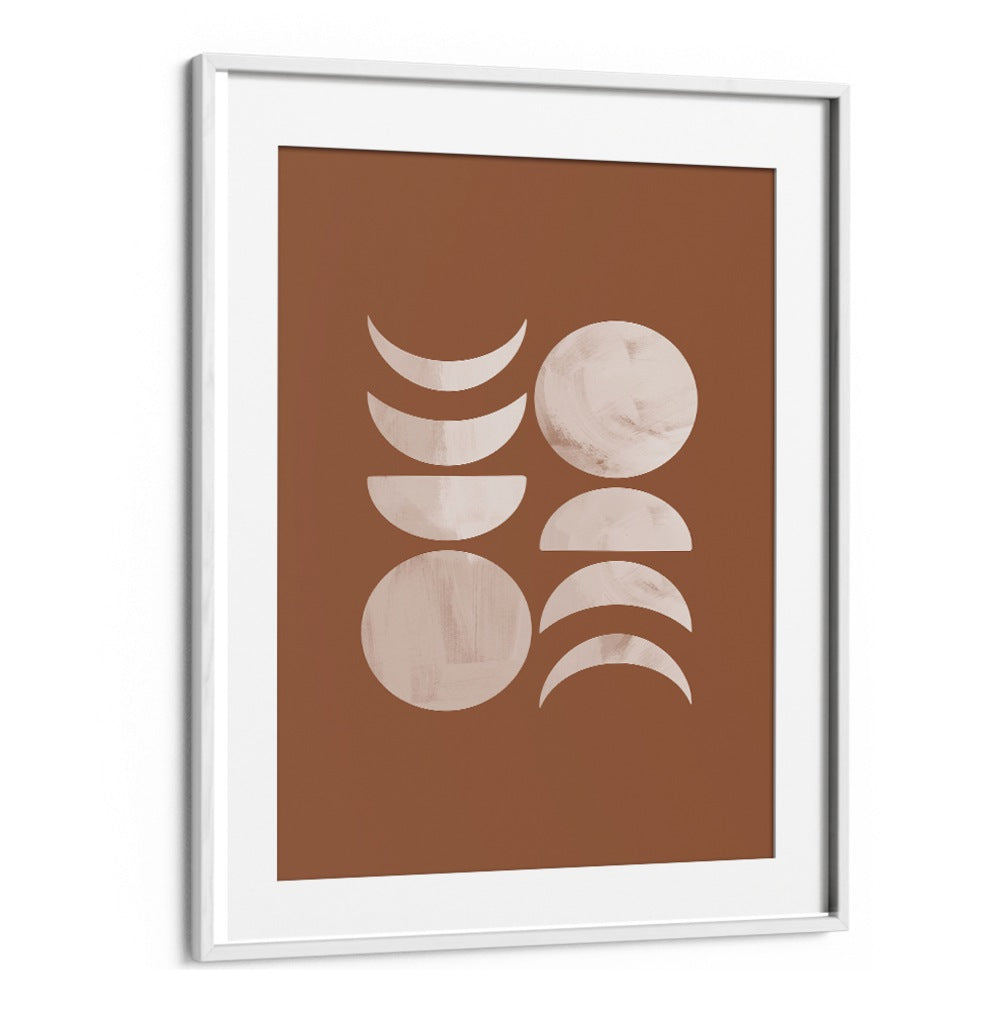 MOON PHASE III, BOHO ART PAINTINGS showcase a captivating lunar cycle, perfect for enhancing your home décor.